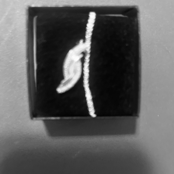 Diamond and silver necklace - Picture 4 of 6